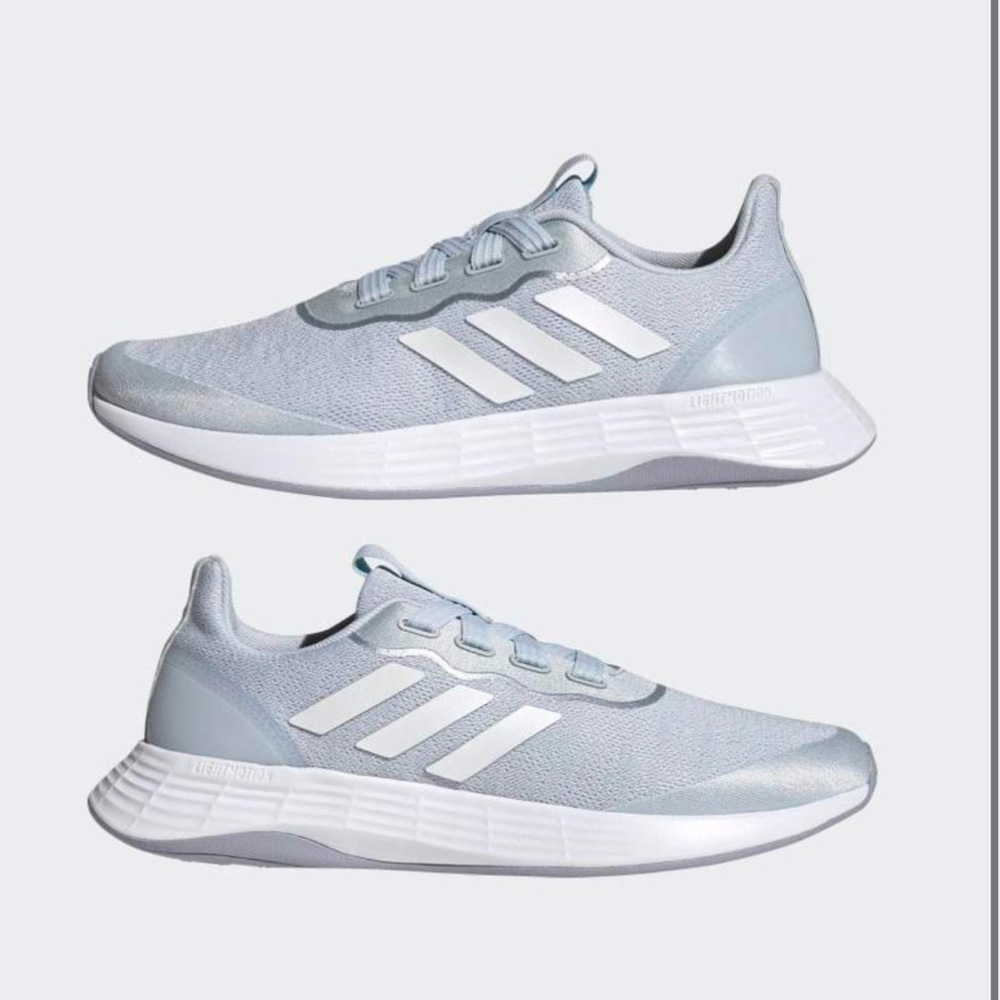 Adidas QT Racer x Sport Athletic Sneakers Halo Blue + Silver - Picture 3 of 8